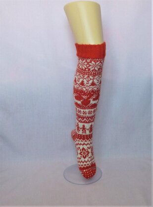 Christmas knee high socks