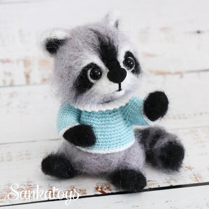 Little raccoon Smoky Crochet pattern by Sankatoys | LoveCrafts