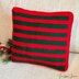 Christmas Wreath Bobble Stitch Pillow