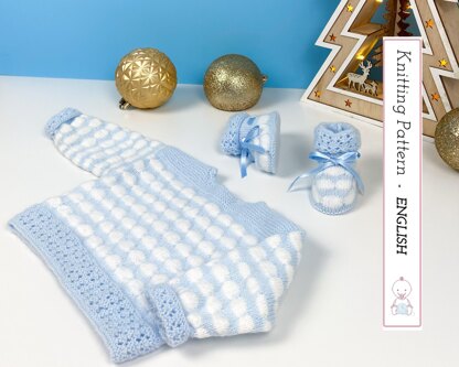 Baby Clouds Sweater and Booties