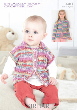 Baby and Girls Jackets in Sirdar Snuggly Baby Crofter DK - 4483 - Downloadable PDF