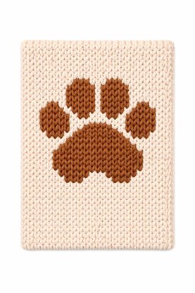 Paw Print Chunky Blanket Pattern: Finger Knitting Tutorial (PDF Pattern)