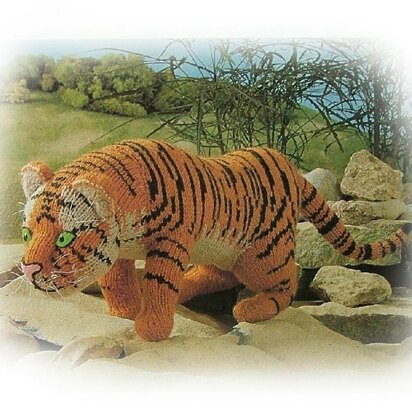 BENGAL TIGER toy knitting pattern by Georgina Manvell