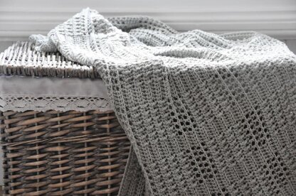 Silver Squares Baby Blanket