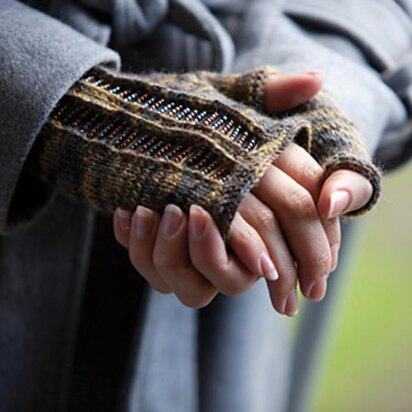 Quintyne Fingerless Mittens - knitting pattern