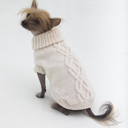 Prep Dog Sweater in Lion Brand Wool Ease - L32372 - knitting pattern