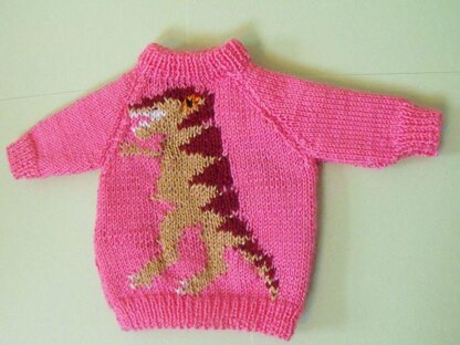 TONY TYRANNOSAURUS REX JUMPER KNITTING PATTERN