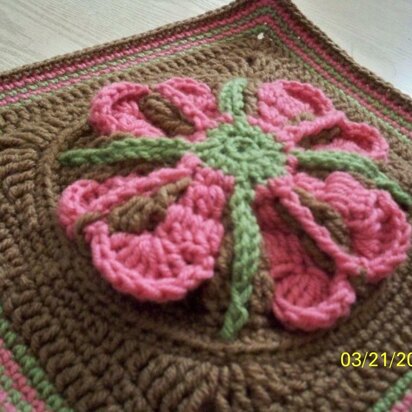 Blooming Hearts 12" Afghan Square