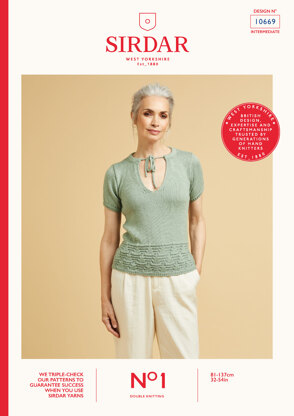 Notch Neck Top in Sirdar No.1 - 10669 - Downloadable PDF