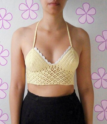 PEARL lacy crop top _ M39
