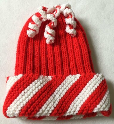 Peppermint Swirl Holiday Hat