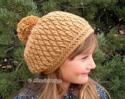 Pom-Pom Slouchy Hat