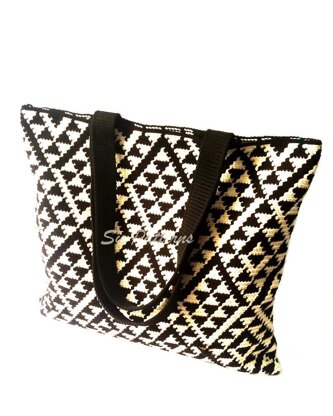 Triangles Tapestry Crochet Tote