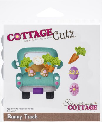 CottageCutz Dies - Bunny Truck 2.5"X2.4"