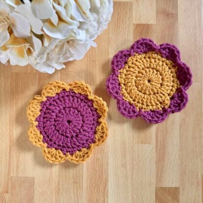 Polka Dot Flower Coaster