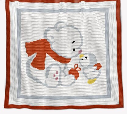 CROCHET Baby Blanket pattern - Bear and Penguin