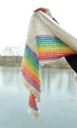 Rainbow shawl