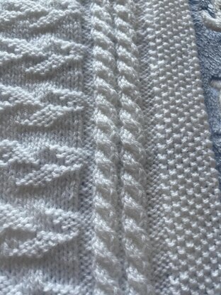 Cable & Leaf Baby Blanket