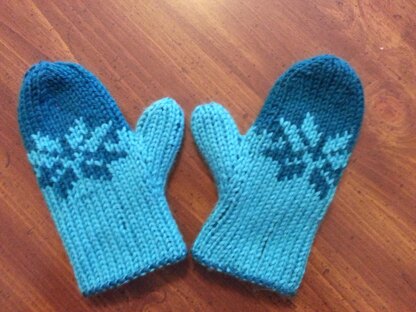 Double Knit Child's Fair Isle Mittens