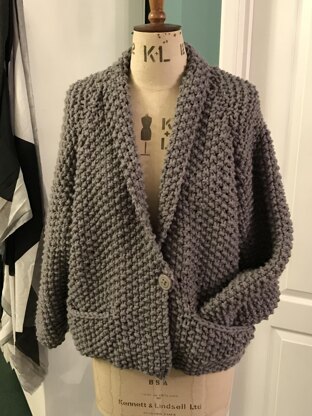 Super Chunky oversized moss stitch jacket Knitting pattern by simon ...