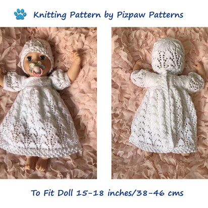Dress and Hat with Bobble Edging (54) - knitting pattern