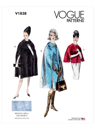 Vogue Misses' Cape V1838 - Sewing Pattern