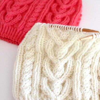 Twisted Love Heart Cable Hat