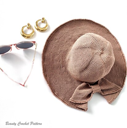 Sun Floppy Hat with Bow