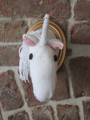 Faux taxidermy unicorn head