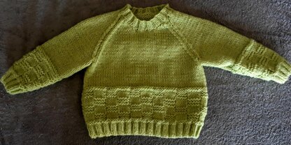 Garter Stitch Check Sweater