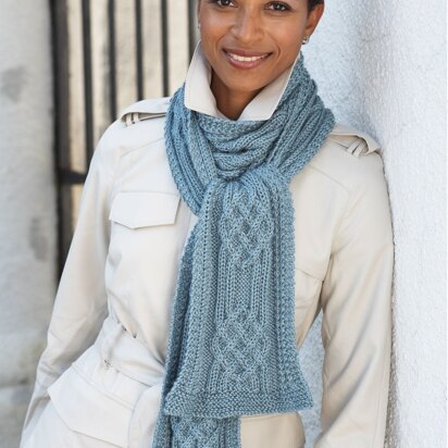 Scarf in Patons Silk Bamboo - knitting pattern