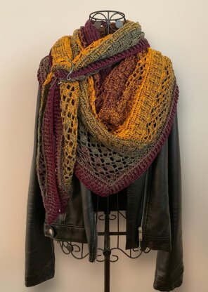 Flat Triangular Scarf "Styx"