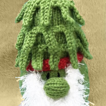 Christmas Tree Gonk choc orange cover / toy - knitting pattern