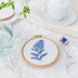 Tamar Blue Leaves Printed Embroidery Kit - 4in