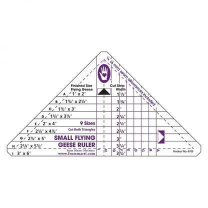 Marti Michell Ruler Flying Geese Small Quilting Template