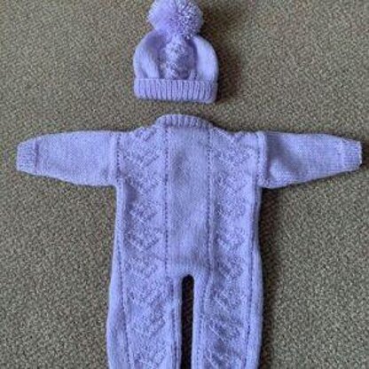 "Annmarie" Aran Knitting Pattern for Onesie