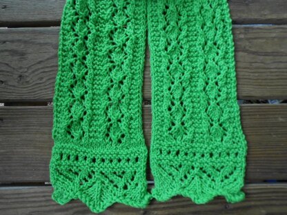 Spring Moss Lace Scarf or Shawl