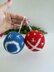 Red X Blue O Christmas ball ornament
