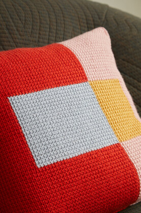 Colour Block Crochet Cushions - Crochet Pattern For Home in Debbie Bliss Cashmerino Chunky by Debbie Bliss