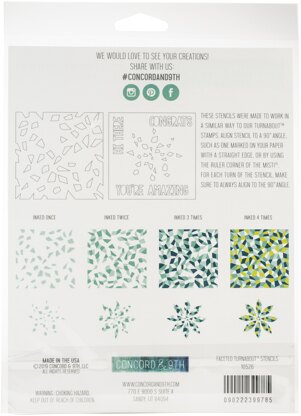Concord & 9th Stencil Pack 2/Pkg - Faceted Turnabout