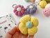 Crochet flower keychain amigurumi pattern Bag charm Crochet car mirror hanging