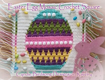 Easter Egg Mosaic Crochet square
