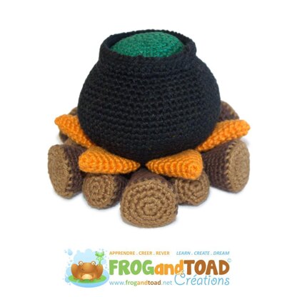 Halloween Witch Skeleton Cauldron Eyeballs Amigurumi Crochet - FROGandTOAD Créations