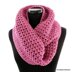 Crochet Cross Stitch Infinity Scarf "Pretty in Pink"