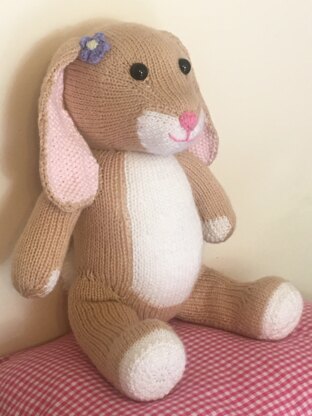 Knit a teddy bunny toy