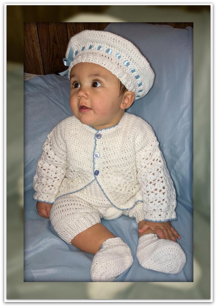 Knit baptism outfit outlet boy