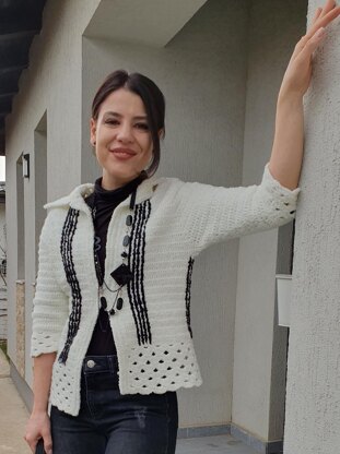 Crochet chic jacket