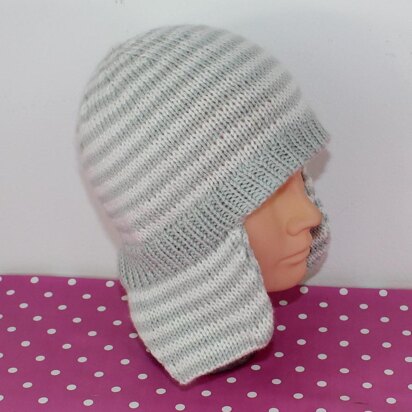 Baby Stripe Trapper Hat