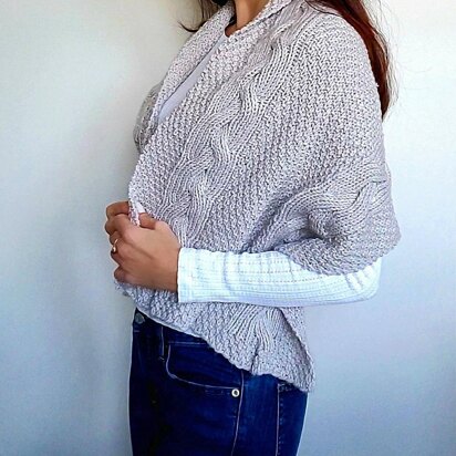 Reversible Cable Shawl - knitting pattern
