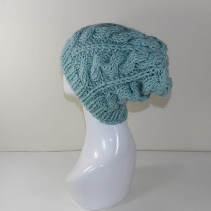 Super Chunky Cable Slouch Hat